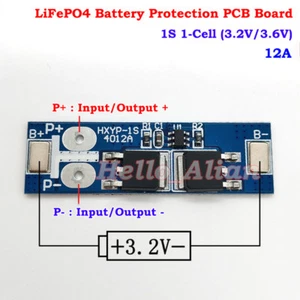 1S 12A 3.6V LiFePo4 LiFe 3.2v 18650 Battery BMS Charger Protection PCB Board PCM - Picture 1 of 3
