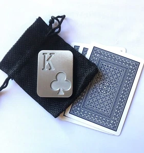 King Of Clubs Poker Card Guard Protector, With Storage Bag - Picture 1 of 2