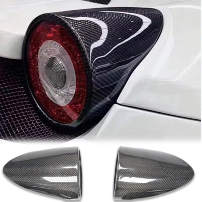 Carbon Fiber Rear Trunk Tail Light Lamp Trim Stick Cover Bodykit For Ferrari 458 - Imagen 1 de 4