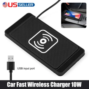 New Universal Wireless Car Phone Charger Fast Charging Pad Launch Mat Stand Dock - Photo 1 sur 14