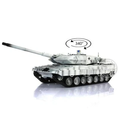 2.4Ghz 1/16 Henglong 7.0 Snow 3889 Plastic Ver Leopard2A6 RTR RC Tank Model - Image 1 of 4