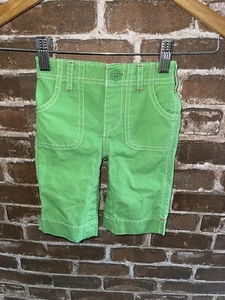 NWT BABY GAP GIRLS GREEN CAPRI PANTS 12-18 MONTHS SUNSET BORA BORA LINE BRIGHT - Picture 1 of 4