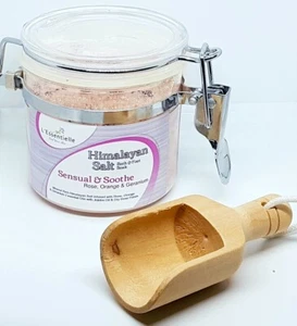 Himalayan Salt Bath Foot Soak Rose Orange Geranium 250g Kilner Jar Free W.Scoop - Picture 1 of 4