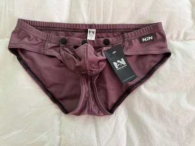 N2N PARA HOMBRES TITAN BOLSA A PRESIÓN CALZONCILLO NUEVO CON ETIQUETAS M/LG PÚRPURA BRILLANTE Foto 1 de 4