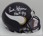 Vikings Paul Krause Signed Riddell Throwback Mini Helmet Auto W/ Hof 98 - Jsa