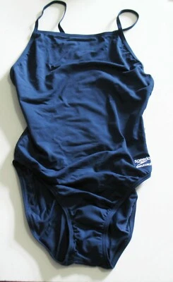 Traje de baño Speedo para mujer Endurance + espalda cerrada de carreras azul marino 7719729 talla 28 - nuevo con etiquetas Foto 1 de 2