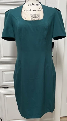 Marc Нью-Йорк бирюзовый зеленый квадратный вырез трапециевидный платье размер 8 - Изображение 1 из 4