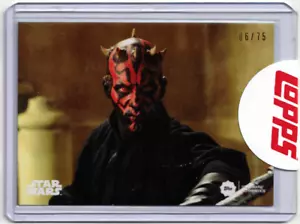🔥 RAY PARK as DARTH MAUL 2019 Topps Star Wars Authentics Phantom Menace #/75 🔥 - Picture 1 of 2