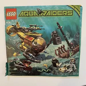 LEGO 7776 Aqua Raiders Naufragio SOLO FOLLETO DE INSTRUCCIONES Sin Caja de Ladrillos - Imagen 1 de 6