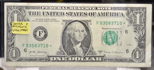 V RARE 2017 A $1.00 STAR NOTE LOW SERIAL LOW RUN GREAT CONDITION 640 K LOOK **** - Picture 1 of 2