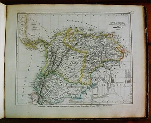 1849 MEYER'S ZEITUNGS-ATLAS=GEOGRAPHICAL MAP:COLUMBIA,VENEZUELA,NEW GRANADA,ECUA - Bild 1 von 1