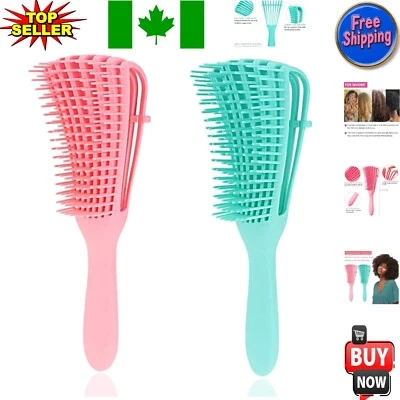 Flexible Detangling Comb for 3a to 4c Textured Hair - Lightweight & Portable Duo Foto 1 de 4