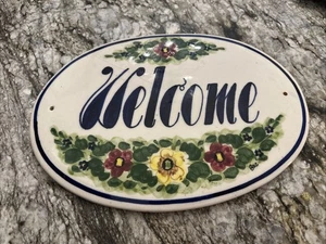 Ceramic “welcome” Sign From Mexico - Picture 1 of 3