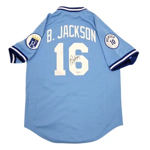 Bo Jackson Autographed Kansas City Royals 1987 Blue M&N Authentic Jersey BAS - Picture 1 of 2