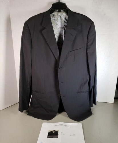 Gucci Blazer Uomo Tg 40R Nero Lana Cotone Tutte le Stagioni Tasche Italia Classico COA