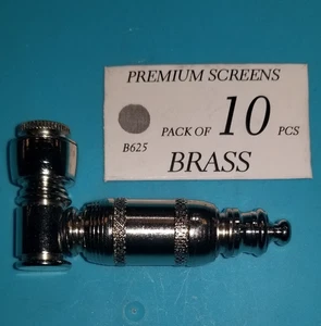 tobacco Smoking Pipe 3" nickel plated With Brass Screen - Picture 1 of 1