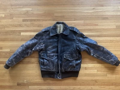 Chaqueta de piloto vintage de cuero G-2 - talla 42, muy envejecida Foto 1 de 4