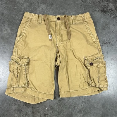 Aeropostale Cargo Shorts Mens 34 Beige Y2K Baggy Drawstring Preowned - Image 1 of 4