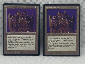 Magic the Gathering Stone Calendar the Dark Artifact MTG Set Of 2 - Picture 1 of 2