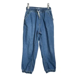 Pantalones de chándal Zara Denim para niños 5-6 azul claro elásticos jugar cómodos tobillo elástico - Imagen 1 de 6