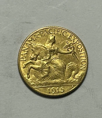1915 S PAN PAC EXPO $2.50 DOLLAR GOLD AU+ - Image 1 of 2