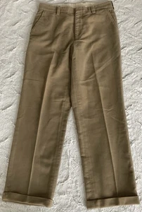Orvis gebürstete Baumwolle Bündchen Hose Herren 32 x 29,5 khaki flache Vorderseite schwer * Fehler - Bild 1 von 12