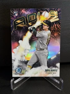 Bowman 2025 cromo béisbol #AD-23 Nick Kurtz Adios radiocontrol novato refractor A’s ROY - Imagen 1 de 2