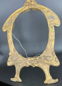 Early Cast Brass Tone Art Nouveau Ornate Stand Up Picture Frame Photo - Picture 1 of 4