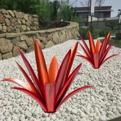 Escultura rústica de tequila grande, plantas de agave de metal rústico para patio exterior Foto 1 de 4