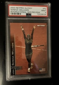2003 NETPRO GLOSSY INTERNATIONAL SERIES #P2 SERENA WILLIAMS RC 412/500 PSA 9 - Picture 1 of 4
