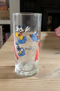 Vintage Disneyland Paris Highball Glass Mickey Mouse Donald Duck Goofy Unused - Picture 1 of 5
