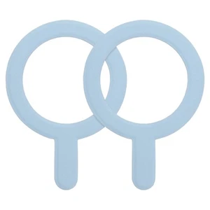 2Pcs Magnetic Adapter Ring, Leather Magnetic Sticker Ring, Sky Blue - Afbeelding 1 van 7