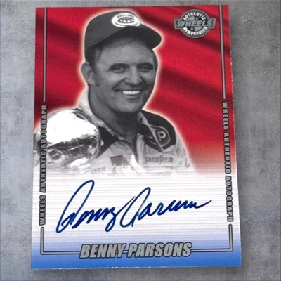 Benny Parsons PACK PULLED NASCAR HOF VINTAGE signed card 2001 WHEELS AUTHENTICS - Image 1 of 2