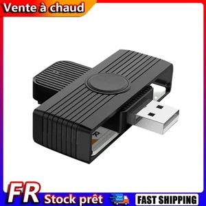 Lecteur de carte à puce USB pour carte bancaire, connecteur SIM ID CAC pour ordi - Afbeelding 1 van 7