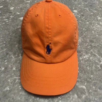 Polo Ralph Lauren Sombrero Gorra Naranja Niños Talla 4-7 Verde Poni Informal Foto 1 de 4