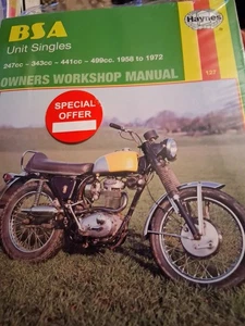 BSA UNIT SINGLES HAYNES BRANDNEUES WORKSHP-HANDBUCH ** "SONDERANGEBOT *** - Bild 1 von 1