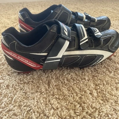 Louis Garneau Ergo Air Comp Zapatos de Ciclismo Bicicleta Roja Negro/Rojo/Blanco Para Hombres Talla 13.5 Foto 1 de 4