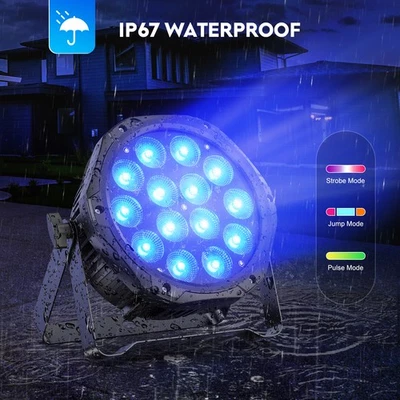 Outdoor Stage Lights Waterproof DMX DJ Par Can Light 14x15W LED RGBW Uplighting - Image 1 of 4
