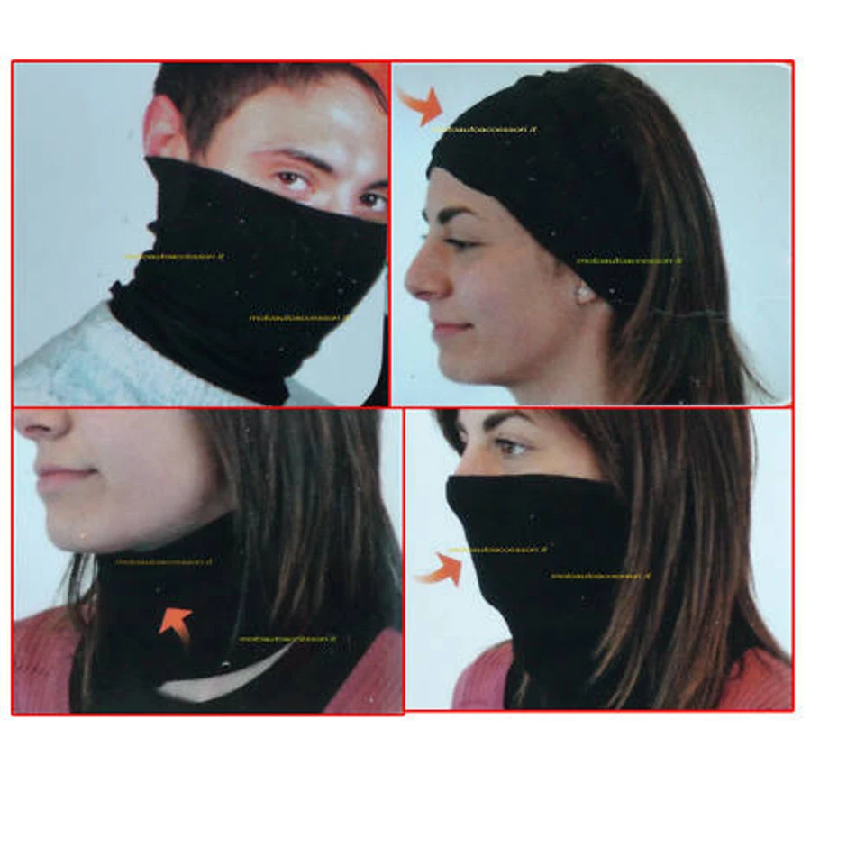 Salvacollo scaldacollo in cotone 4 stagioni taglia unica colore nero - Immagine 1 di 1