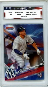Bowman's Best #1 2017 Aaron Judge novato AGC gema como nuevo 10 - Imagen 1 de 2