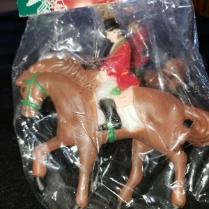 Vintage Hanford's Christmas Mornin' Rider Pullover Pferd 2er Set Retro Reitsport - Bild 1 von 9