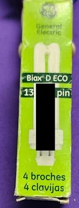 GE 97596 Biax D ECO 13W 4 Pin F13DBX/835/ECO4P G24q-1 Base T4Light Bulb - NOS - Picture 1 of 7