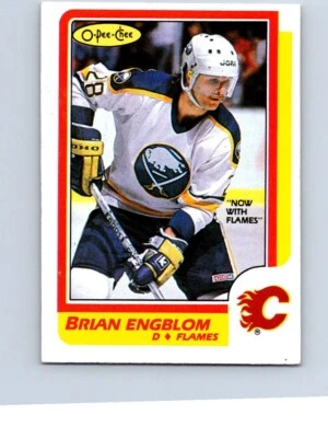 VINTAGE HOCKEY CARD O-PEE-CHEE 1986 CALGARY FLAMES BRIAN ENGBLOM  NO280 - Image 1 of 2