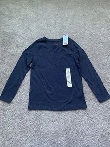 Cat & Jack Girls' Long Sleeve Pullover Crewneck T-Shirt Navy Blue Size S (6) - Picture 1 of 4