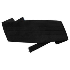 Jungen 2-7 Jahre Kummerbund Satin uni schwarz verstellbar Hochzeit Accessoire von DQT - Bild 1 von 2
