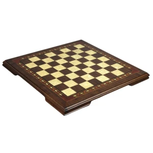 Helena Elevated Mother of Pearl Walnut Chess Board 20 Inch  - Picture 1 of 4