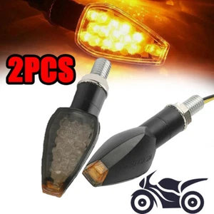 2 PIEZAS 12V Mini Motocicleta LED Señales de Giro Luz Intermitente Indicador Lámpara Ámbar - Imagen 1 de 11