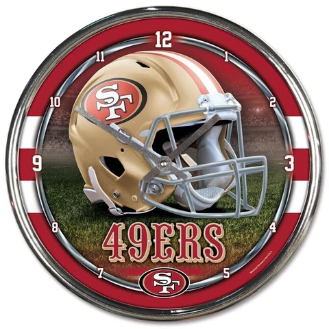 San Francisco 49ers Round Chrome Clock Cover