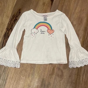 little lass girls Rainbow size 6 Shirt - Picture 1 of 5