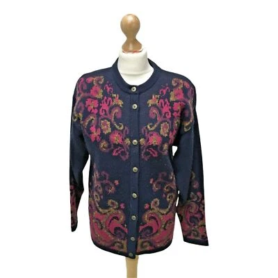 St MICHAEL M&S Womens Wool Knit Cardigan Top Size Small 10 EU38 Vintage - Image 1 of 4